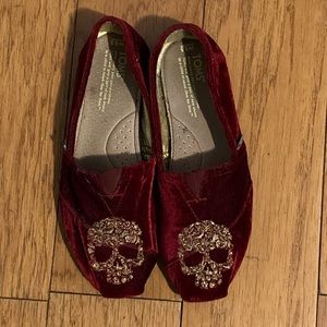 TOMS Velour Slip On Flats